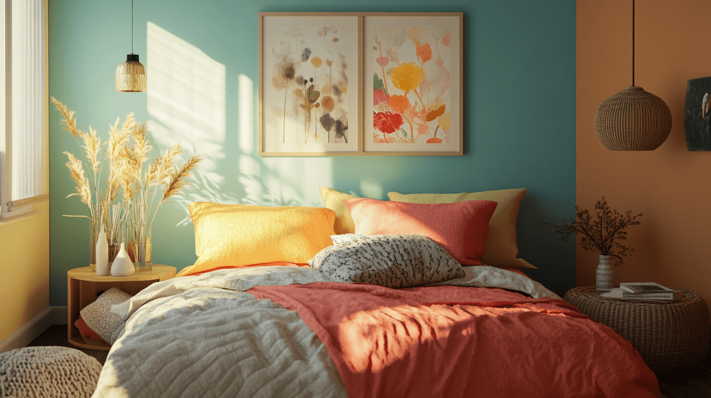 Pareti colorate nella camera da letto: calma e relax attraverso il colore