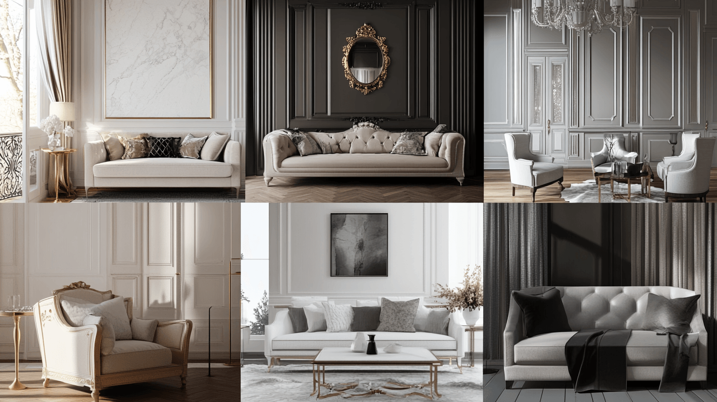 Stili abitativi che completano il glamour moderno
