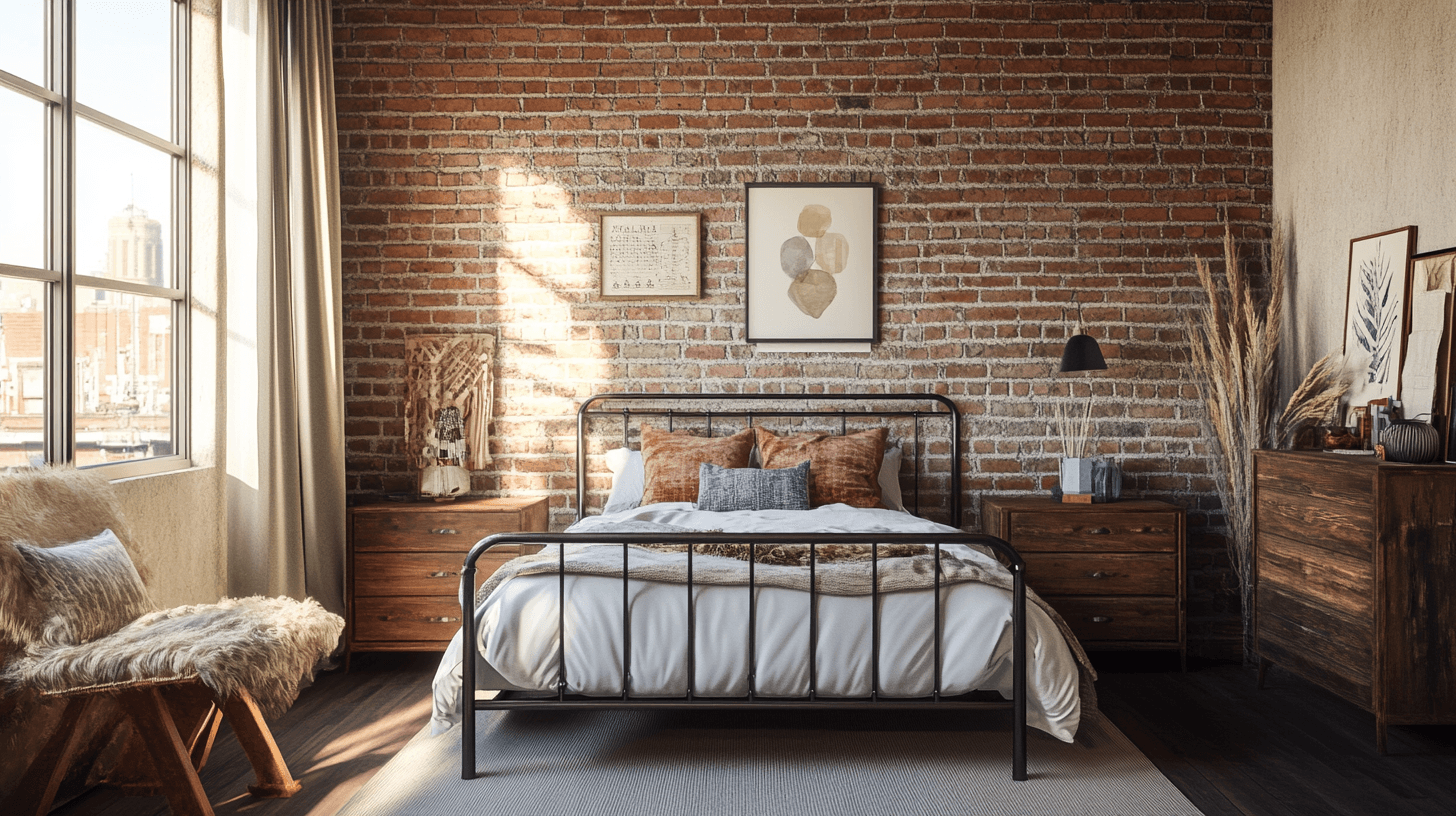 Design industriale in camera da letto: Chic rustico