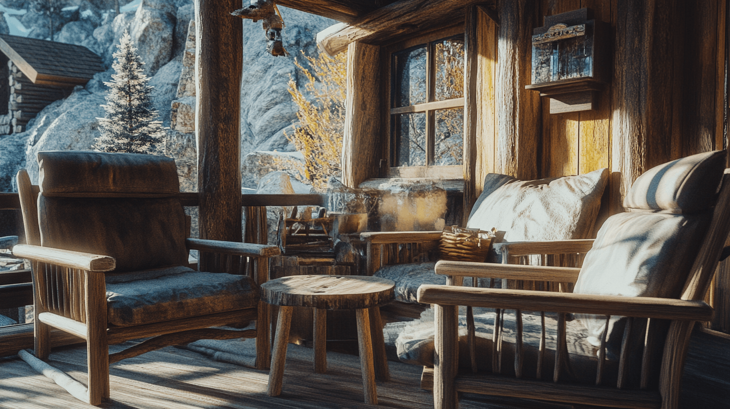 Mobili rustici per il Mountain Lodge