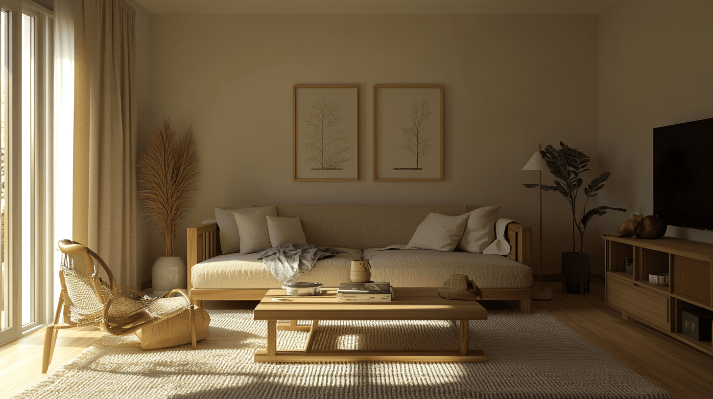 Stili abitativi che beneficiano del beige e del legno