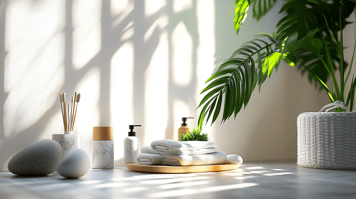 Decorazioni e accessori nel bagno scandinavo