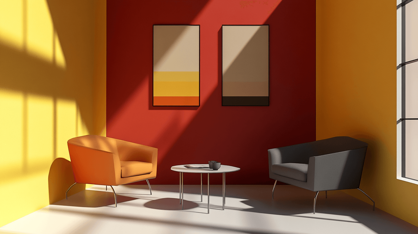 Combinazione di colori vivaci e design minimalisti
