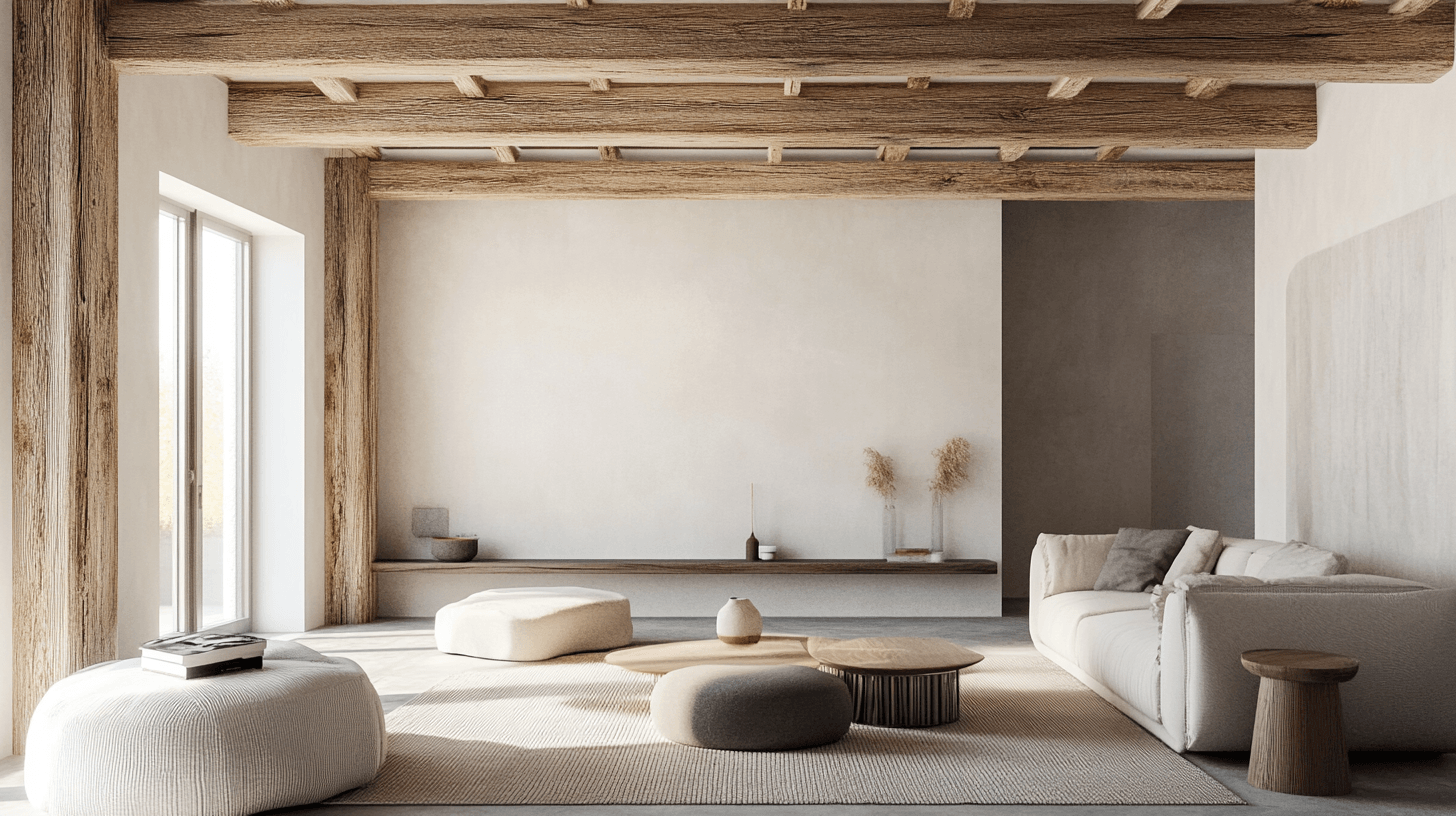 Integrazione delle travi del soffitto nei moderni concetti abitativi