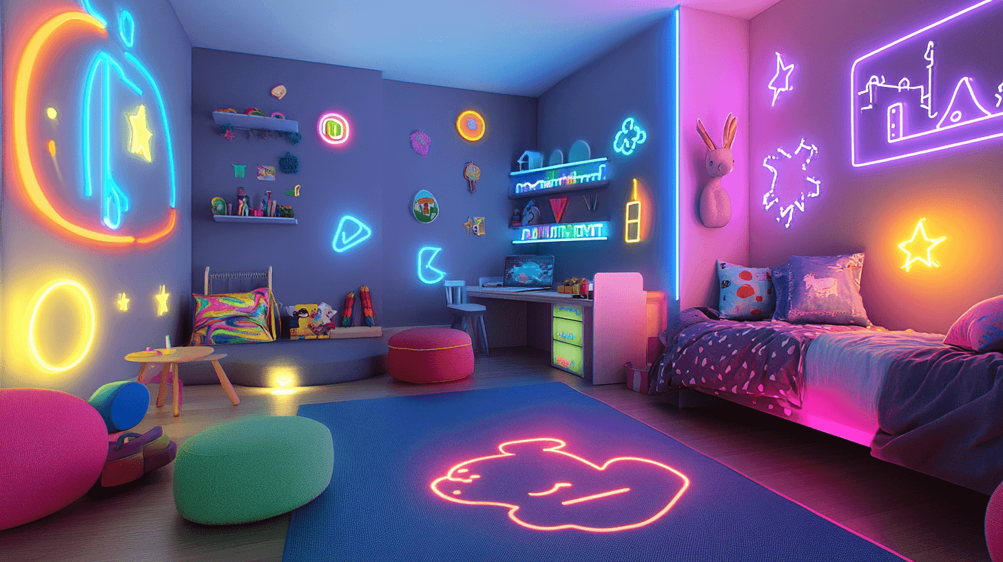 Idee di decorazione con colori neon: stimolare la creatività