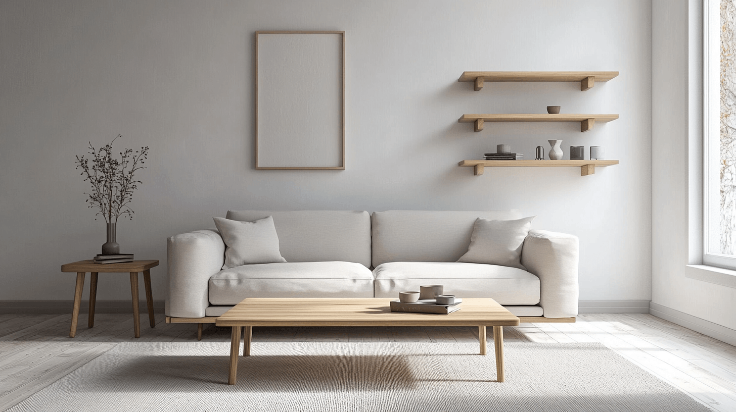 Mobili minimalisti per un soggiorno scandinavo