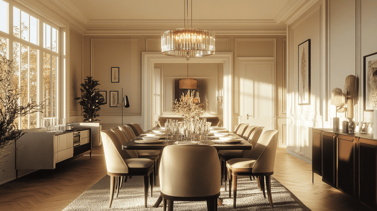 Progettare una sala da pranzo elegante: aggiungere accenti raffinati