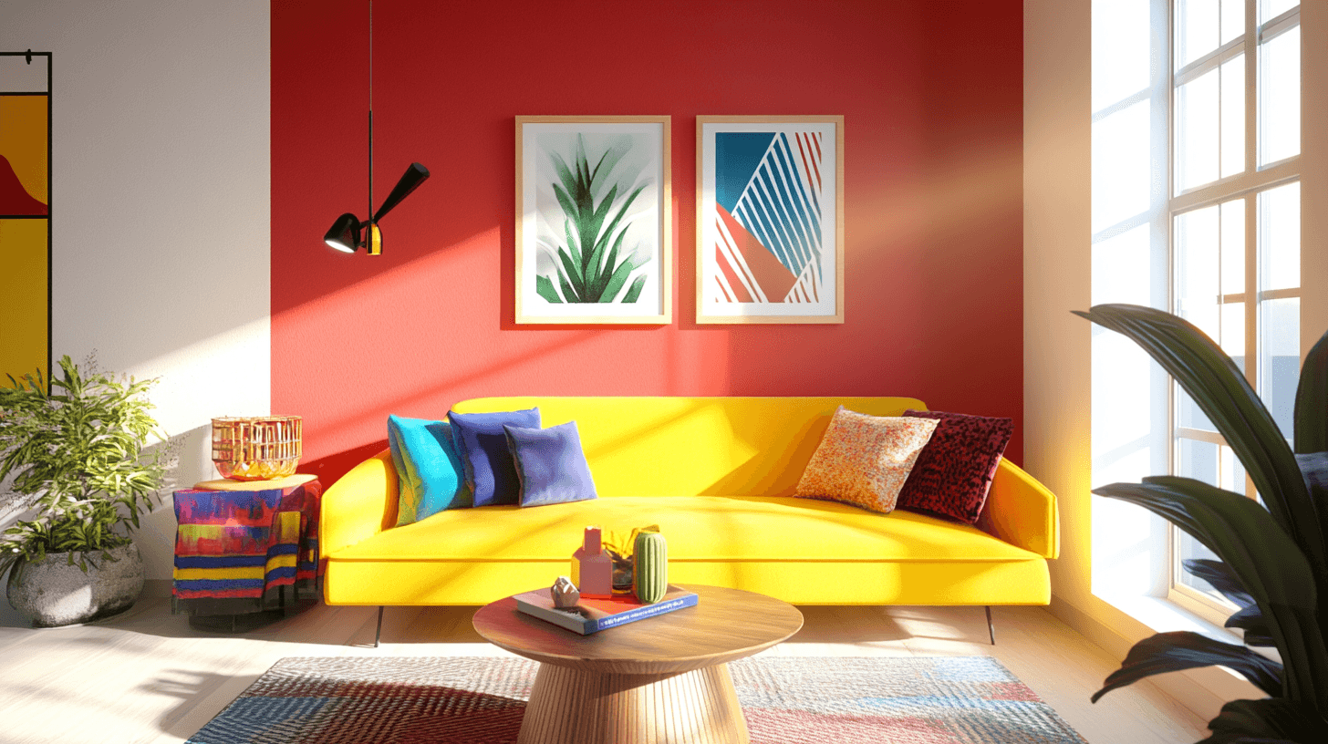 Color Pop: Colori vivaci nel concetto di spazio