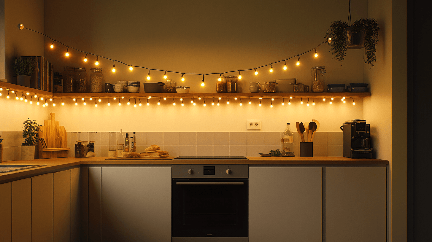 Catene luminose in cucina: funzionalità incontra design