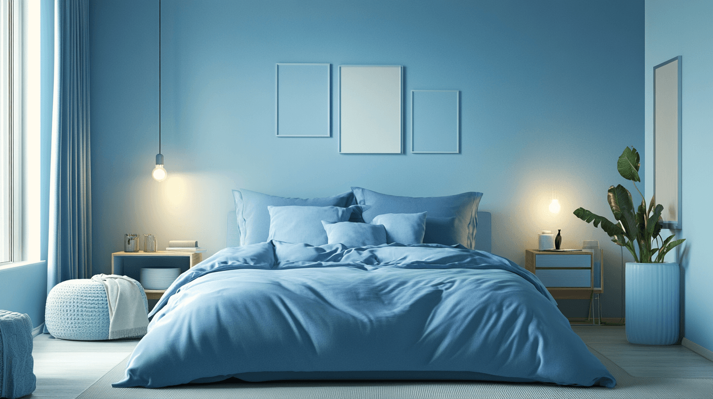 Camere da letto blu: tranquillità e relax attraverso tonalità fredde