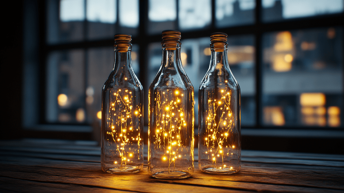 Lampade da bottiglie di vetro: Un punto culminante luminoso