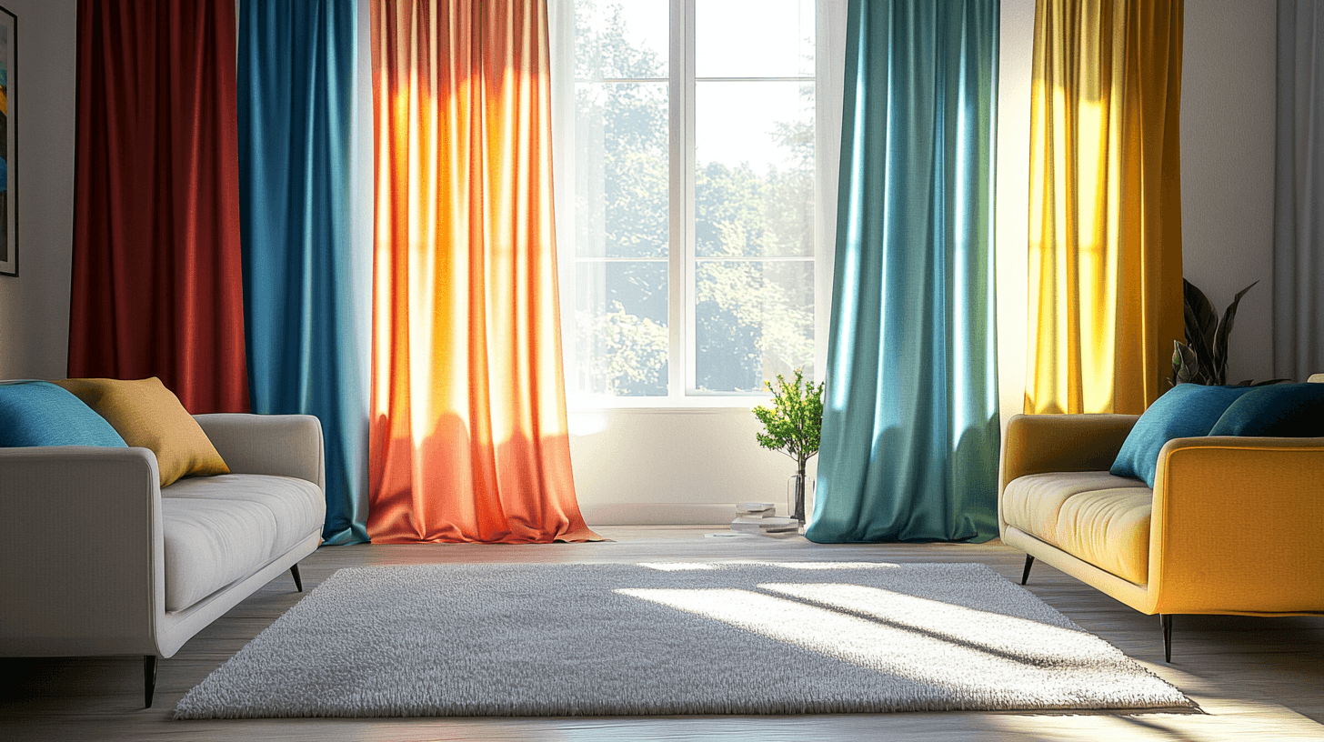 Tende colorate: Decorazione elegante per finestre per ogni casa