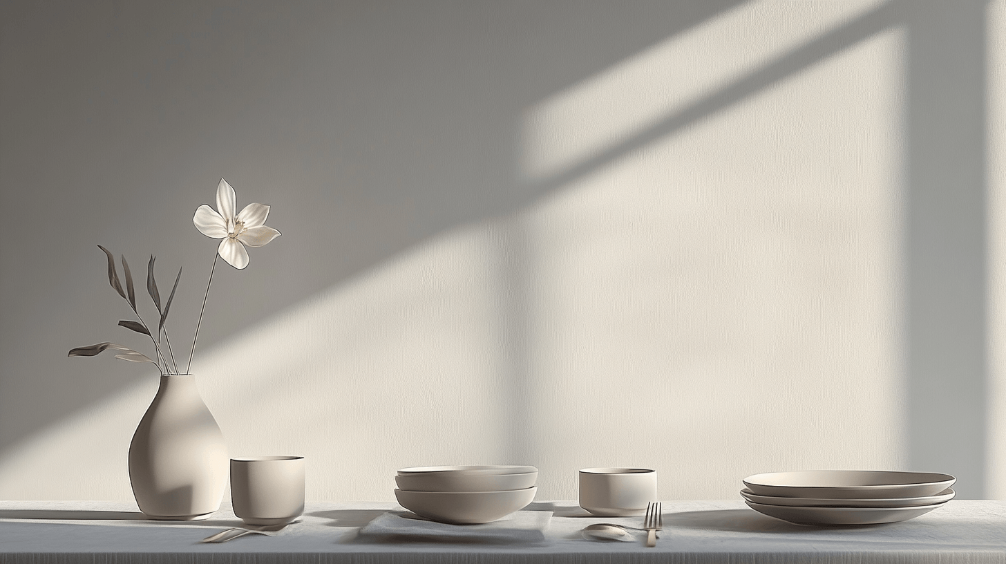 Decorazione minimalista della tavola: Meno è di più