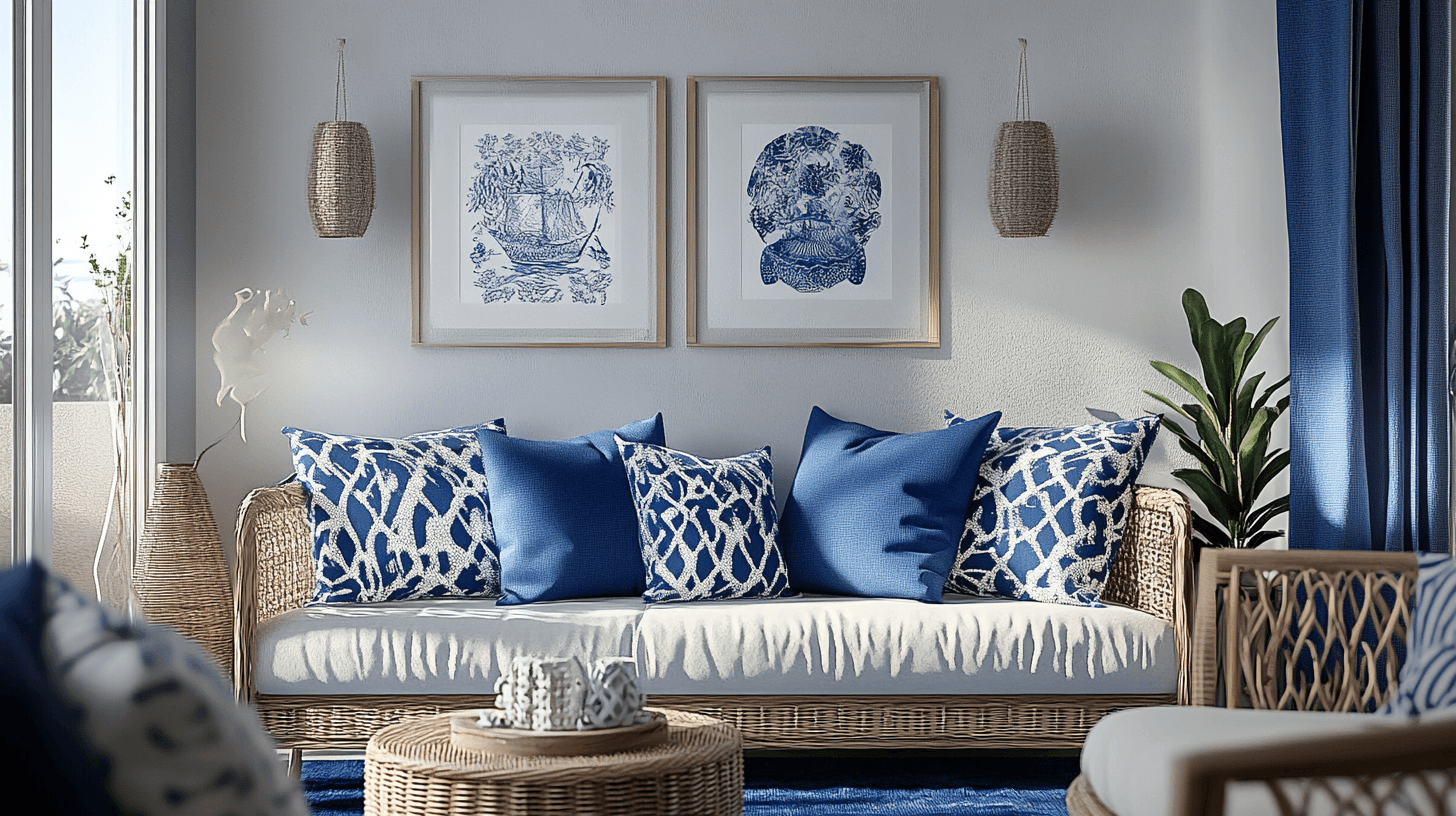Decorazione blu marino: aggiungere accenti sottili