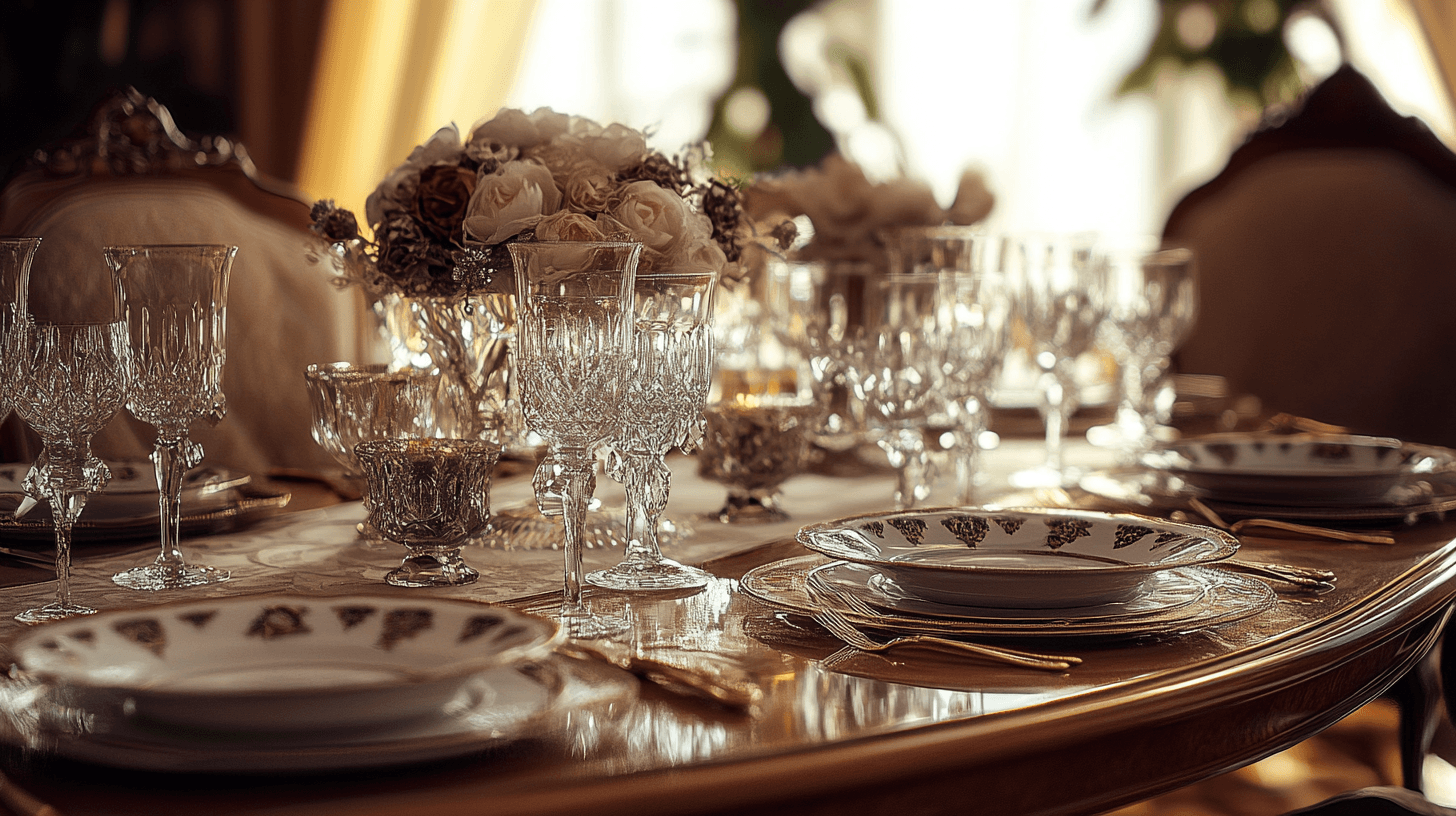 Elegante decorazione da tavola per occasioni formali