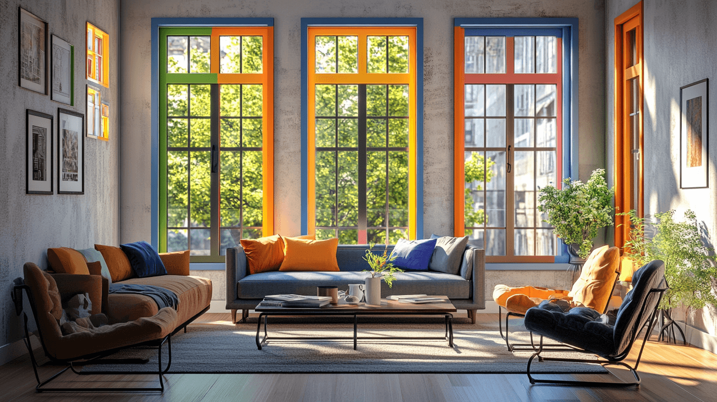 Telai delle finestre colorati: Accenti discreti per più individualità