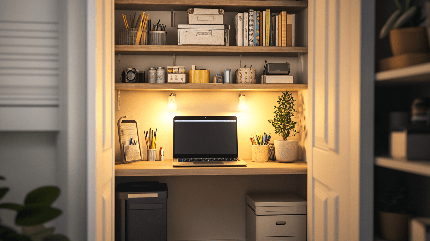 Ufficio nell'armadio: Intelligente home-office in uno spazio ridotto