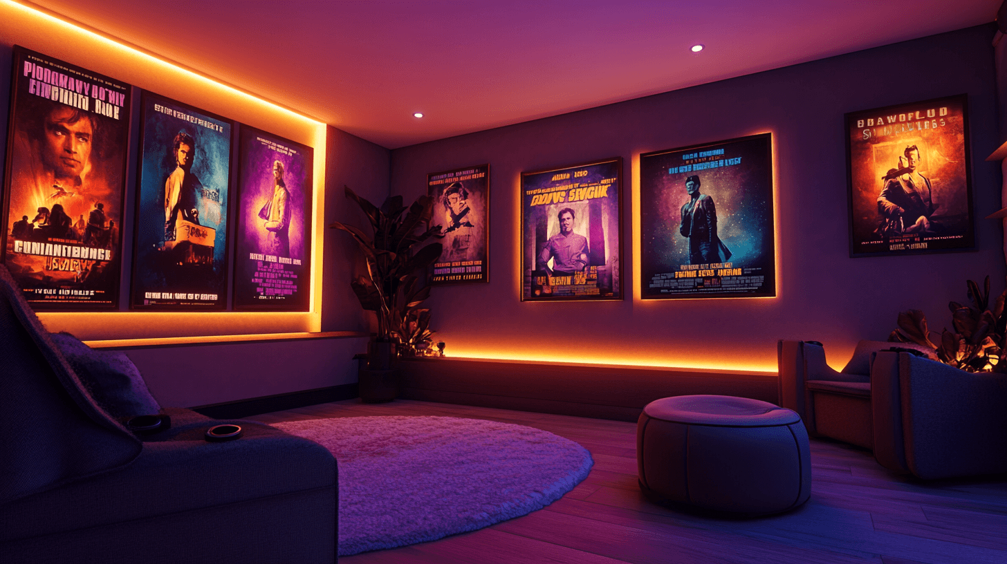 Decorazione e atmosfera per l'ambiente cinematografico perfetto