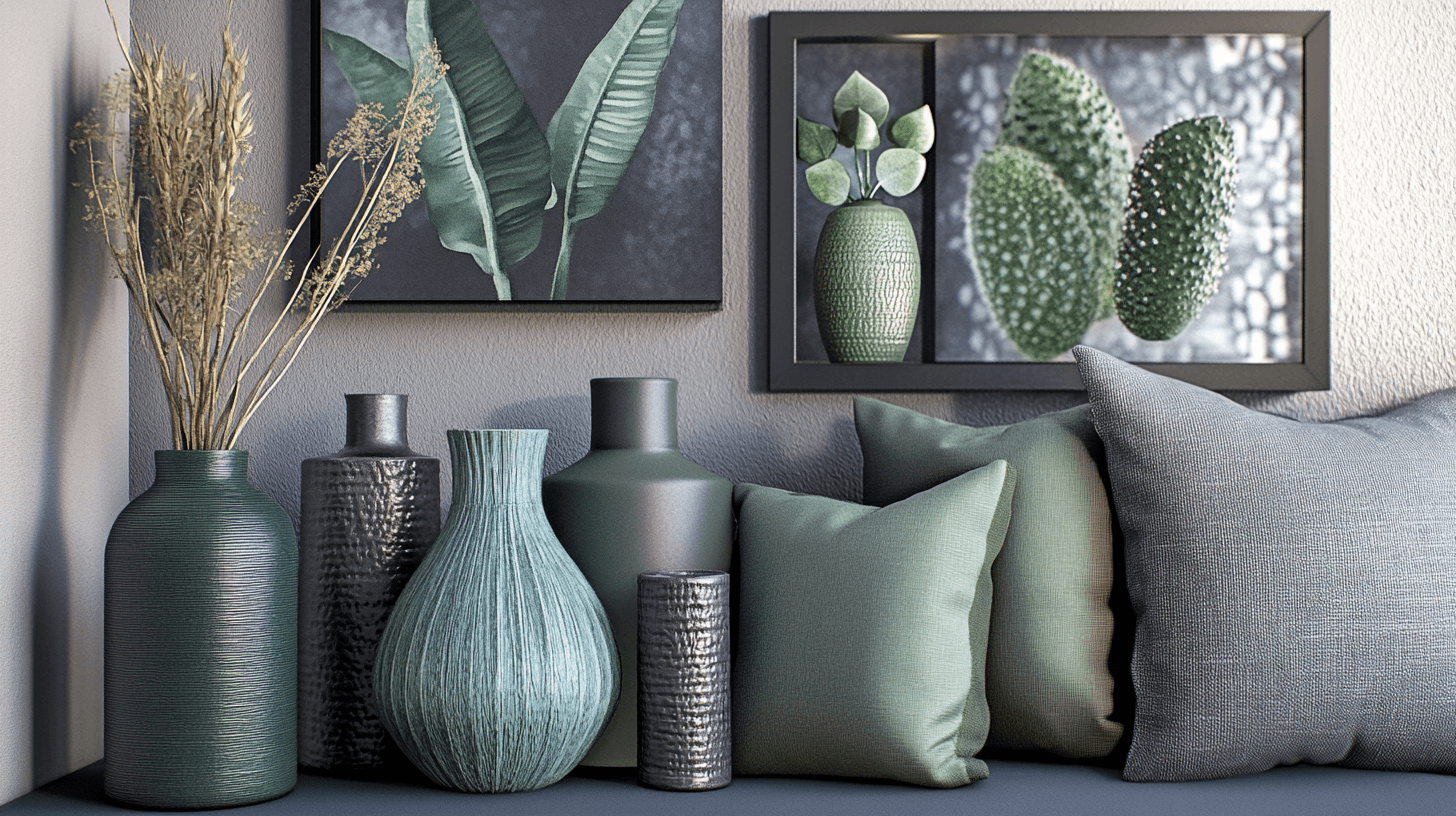 Decorazione in grigio e verde: accenti freschi per ogni stanza