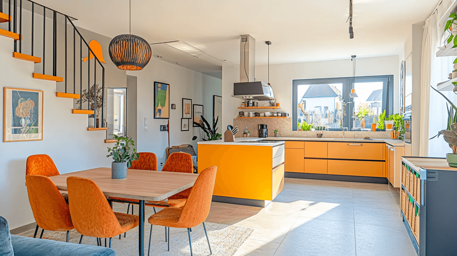 Decorazione e scelta dei colori nella cucina aperta