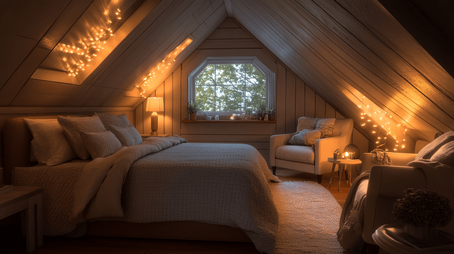 Camera da letto con soffitti inclinati: utilizzare al meglio lo spazio