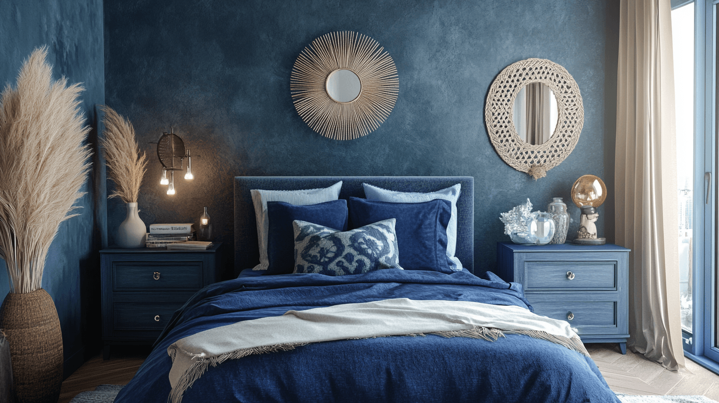 Mobili e decorazioni in blu