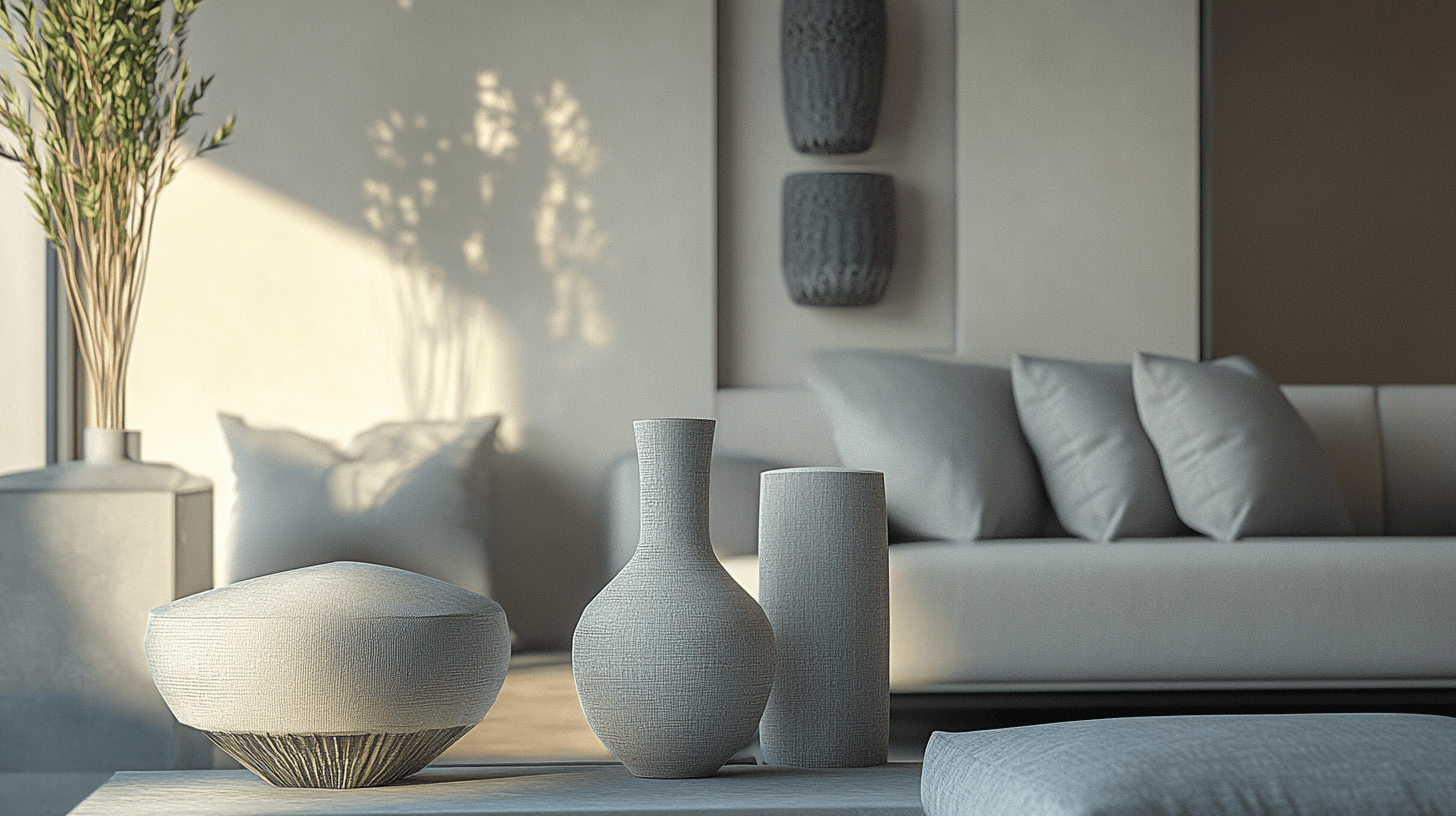 Decorazione in grigio chiaro: aggiungere accenti sottili
