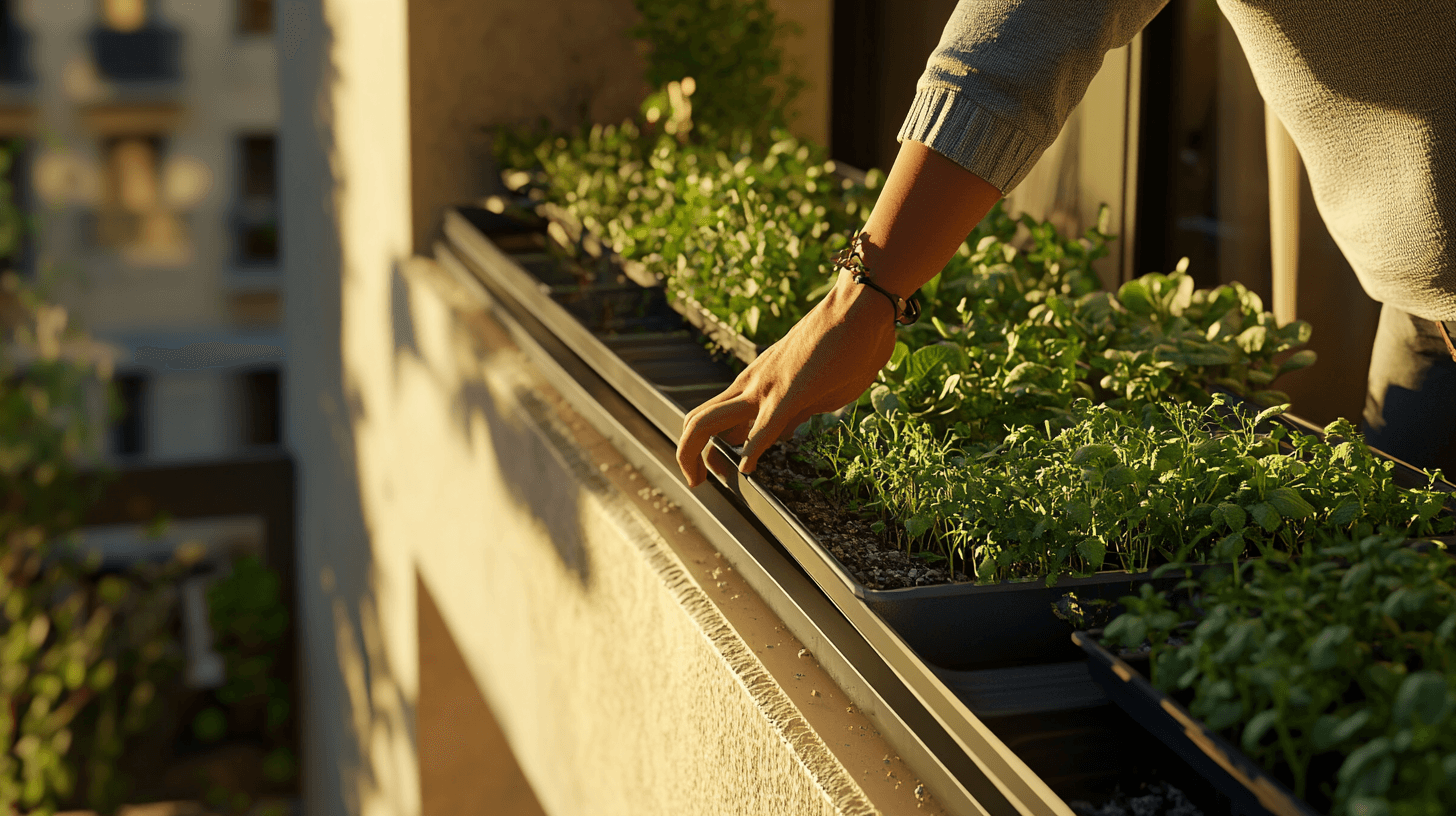 Cura e raccolta delle erbe da balcone