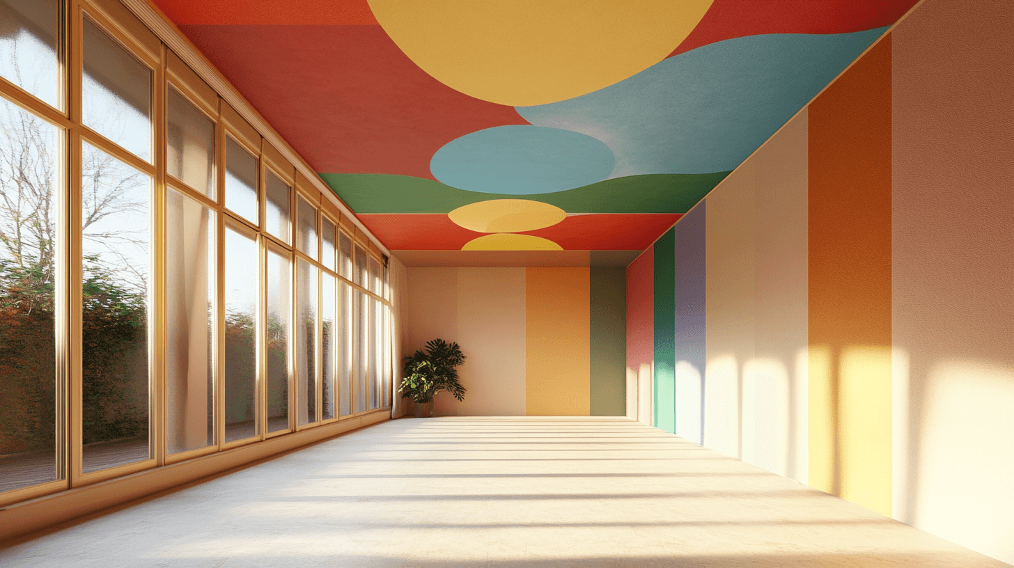 Soffitti colorati in diversi stili abitativi