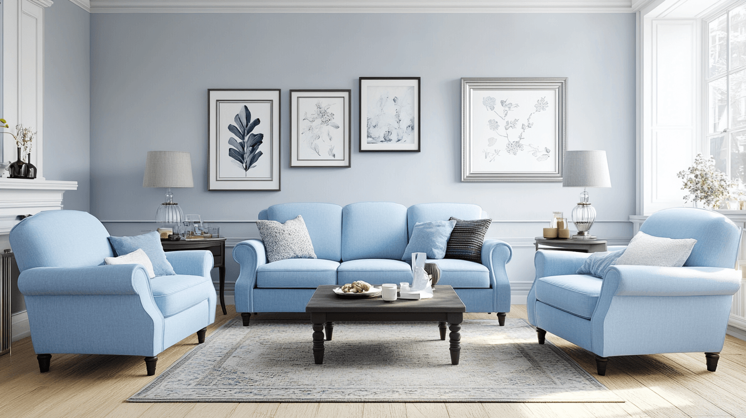 Mobili in azzurro: aggiungere accenti eleganti
