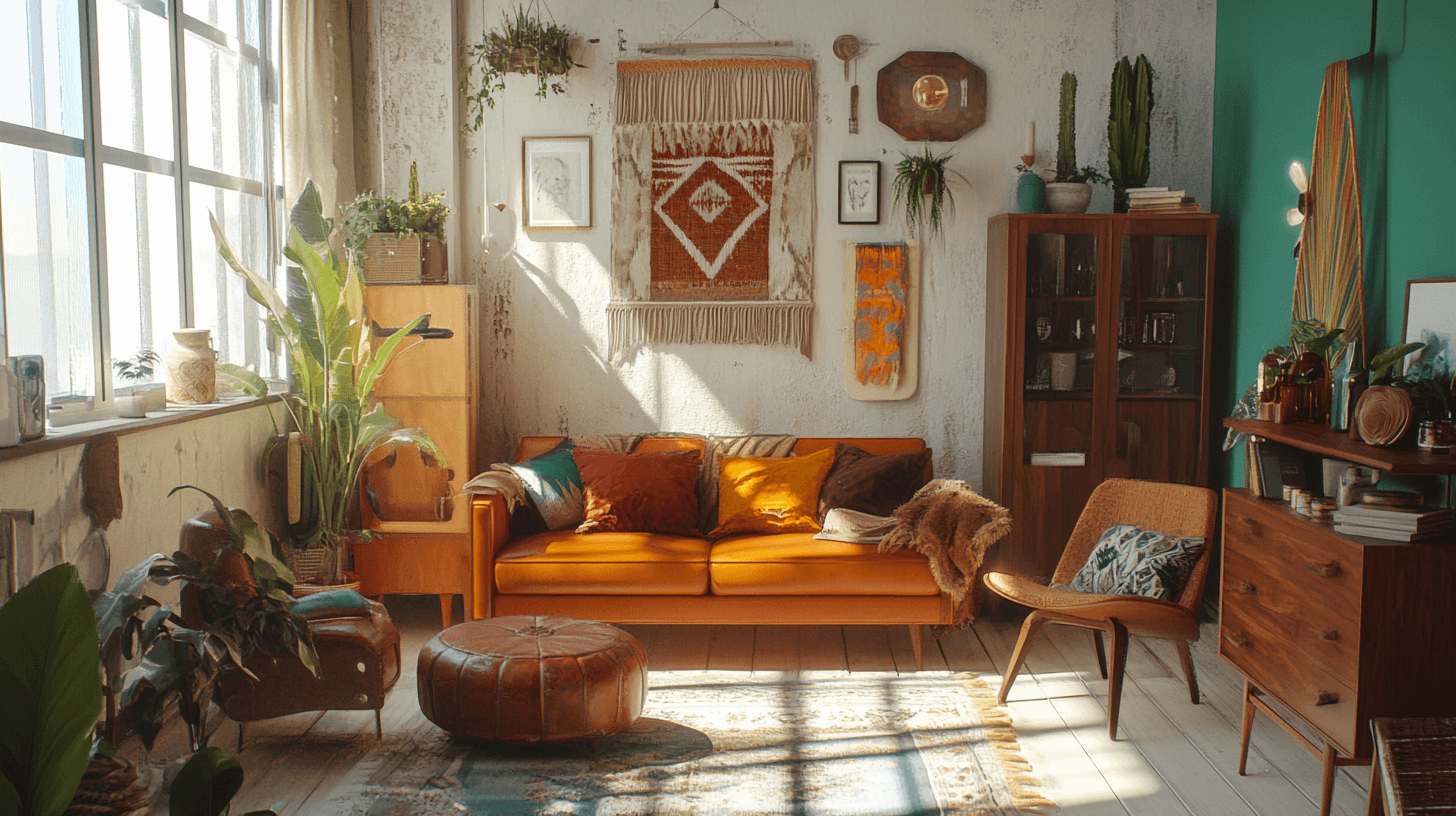 Consigli per arredare uno spazio Boho-Mid-Century