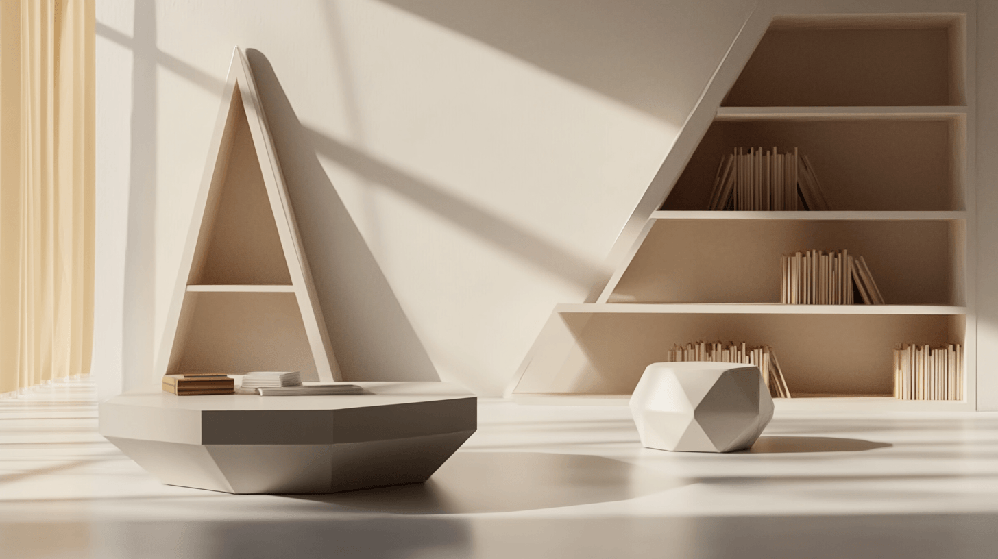 Mobili geometrici: funzionalità incontra il design