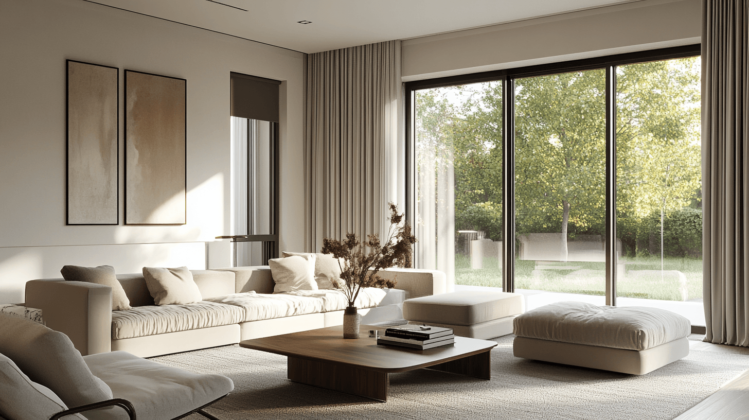 Soggiorno in stile moderno: Linee pulite e dettagli minimalisti