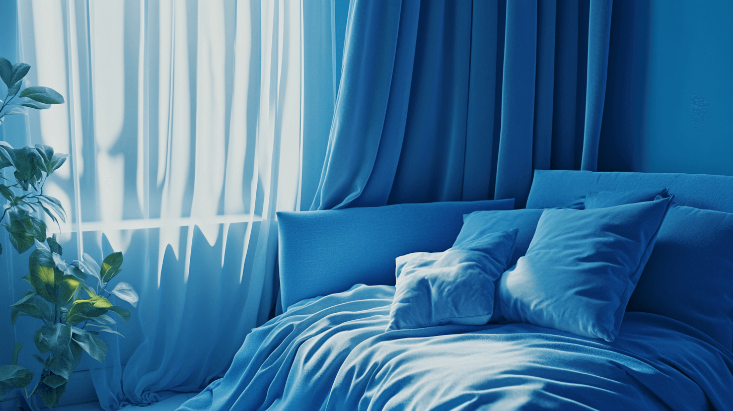 L'effetto delle tonalità di blu nella camera da letto