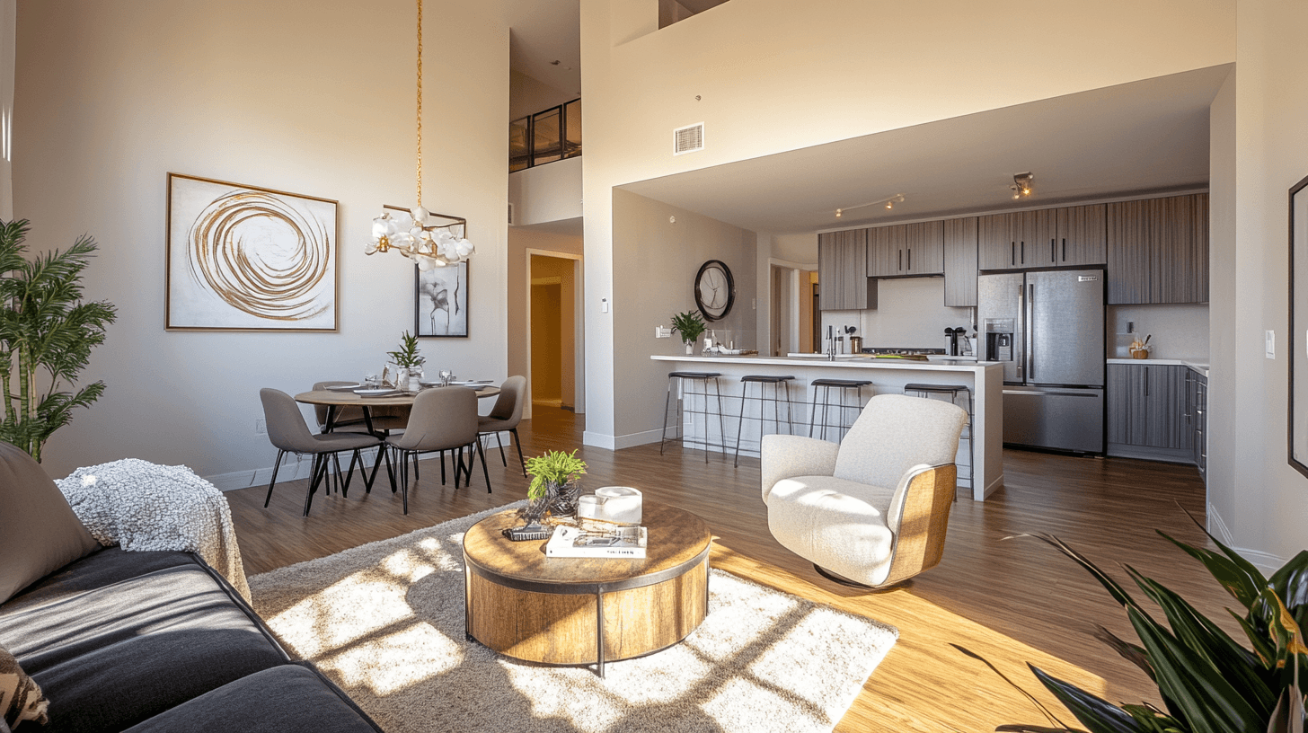 Distribuzione degli spazi nel soggiorno del loft: Mantenere l'apertura