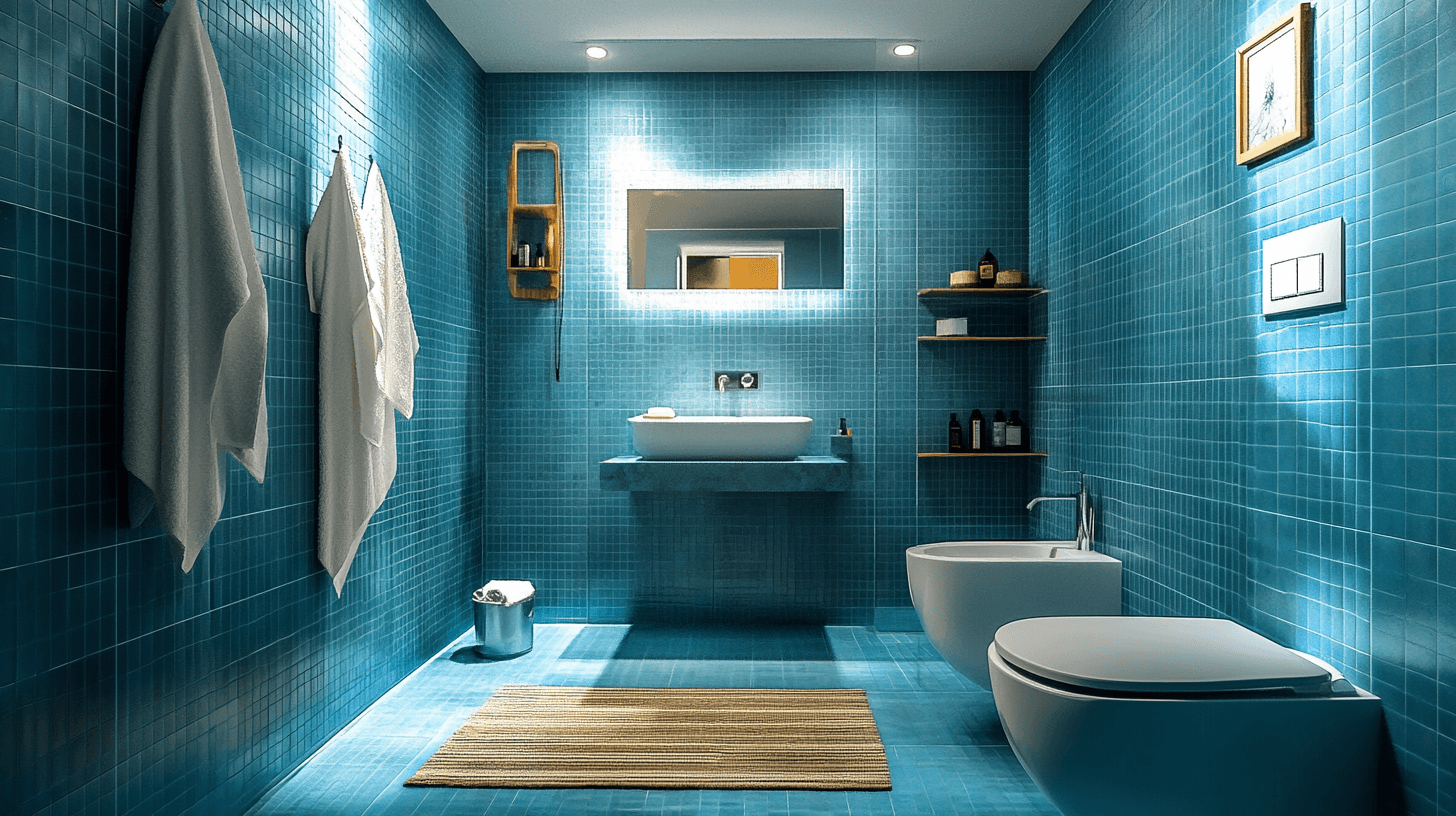 L'effetto del blu nel bagno