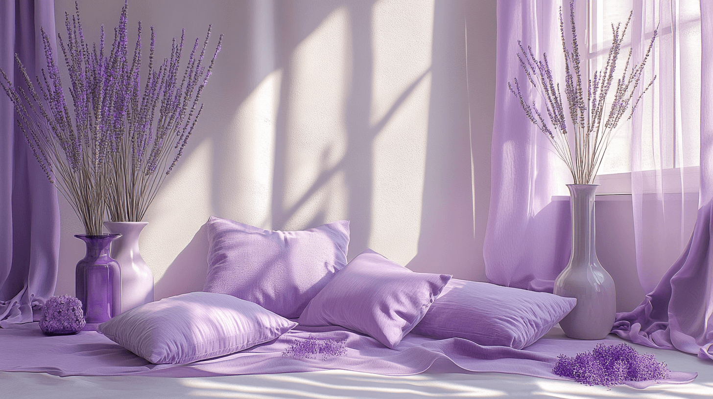 Decorazione in colore lavanda: Aggiungere accenti per più comfort